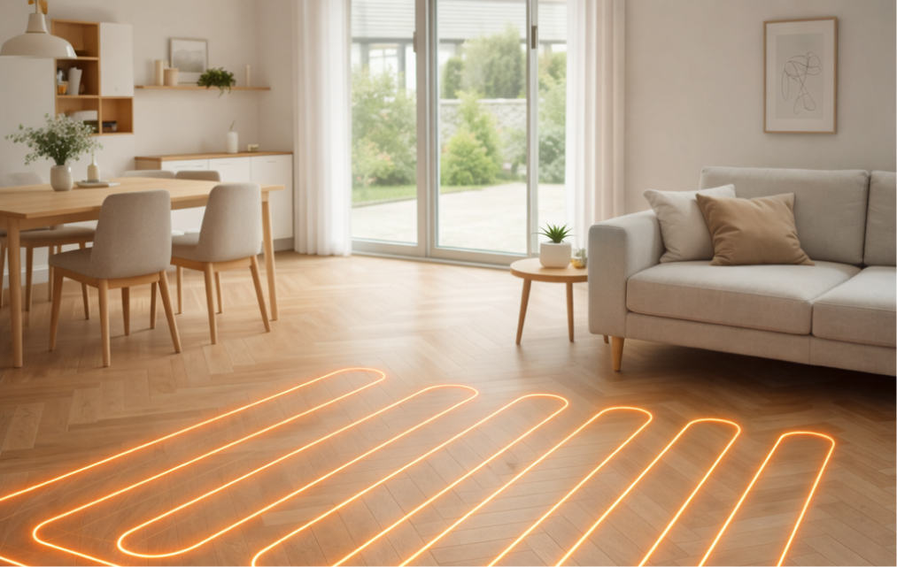 Vloerverwarming PVC-vloer