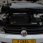 Motorblok van een Volkswagen Golf 7 TDI, voorbeeld van een origineel VW-onderdeel